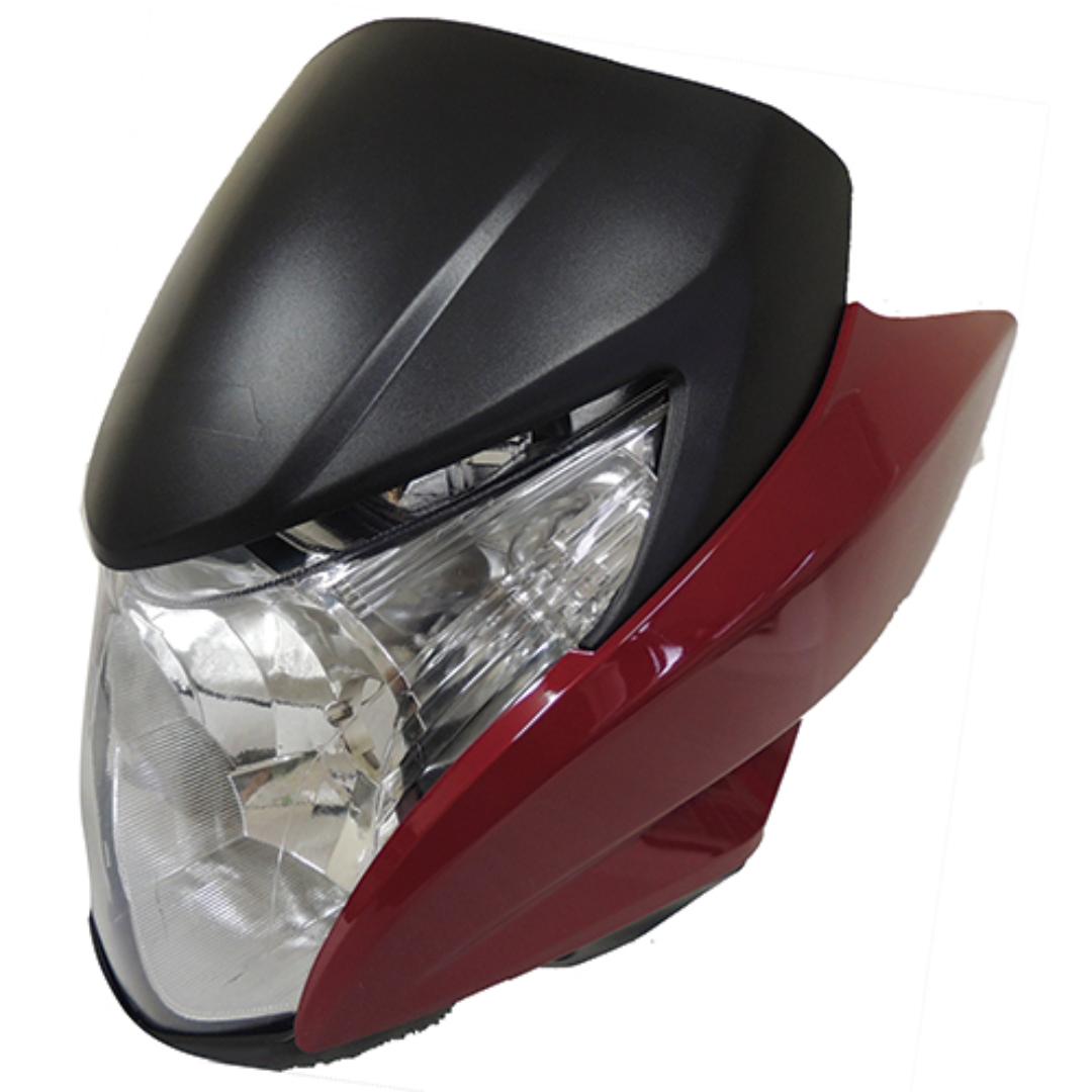 FAROL COMPLETO COM CARENAGEM VERMELHO TITAN150 13