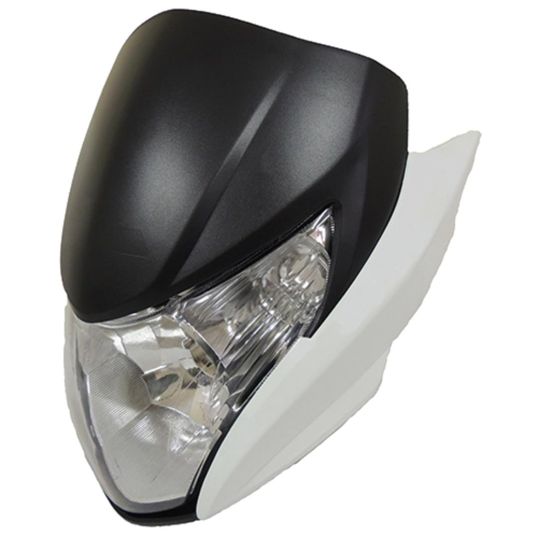FAROL COMPLETO COM CARENAGEM BRANCO TITAN150
