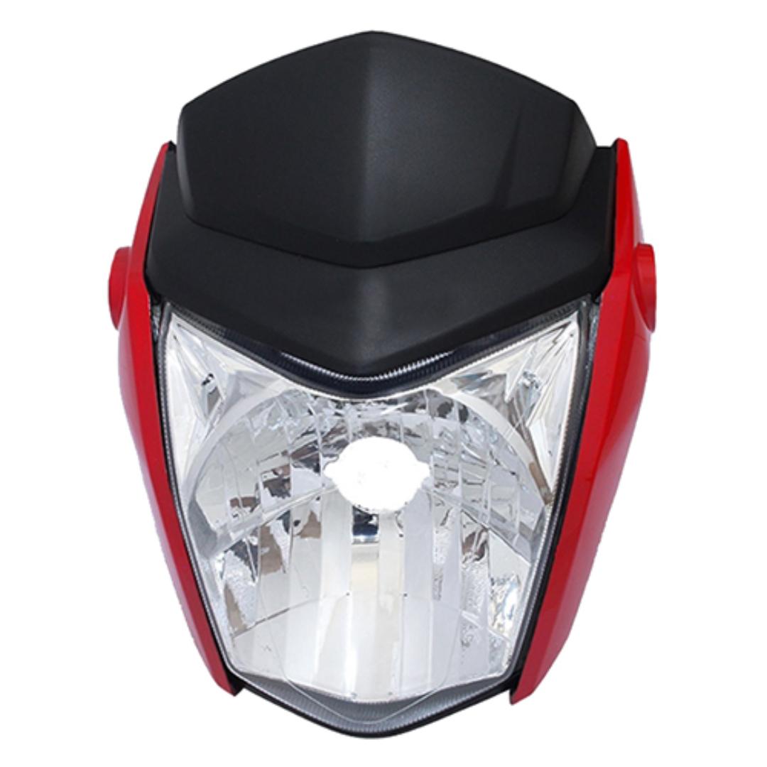 FAROL COMPLETO COM CARENAGEM VERMELHO FAN12/150/160 /TITAN150 14/15