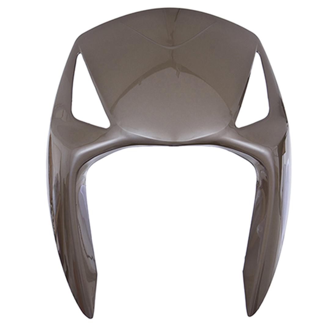 BICO FRONTAL PRATA METALICO S/FAIXA BIZ125 08/09