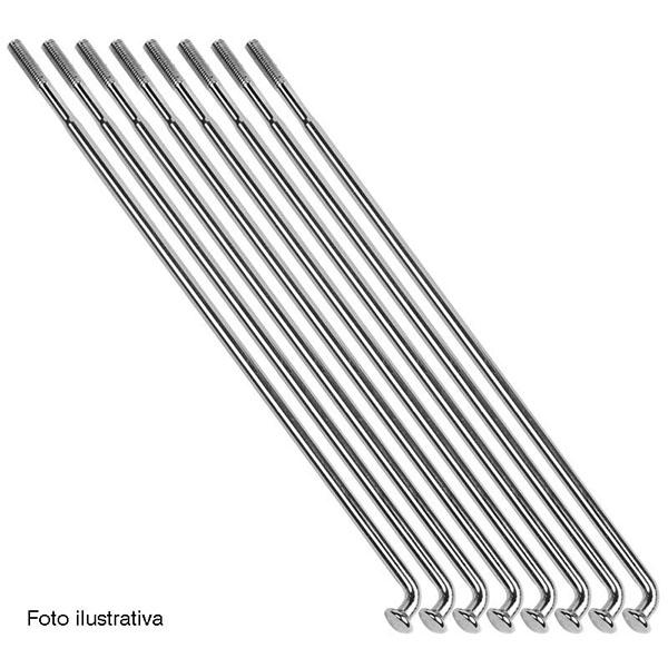 JOGO RAIO TRASEIRO 4MM CROMADO XRE300 10/ DISCO